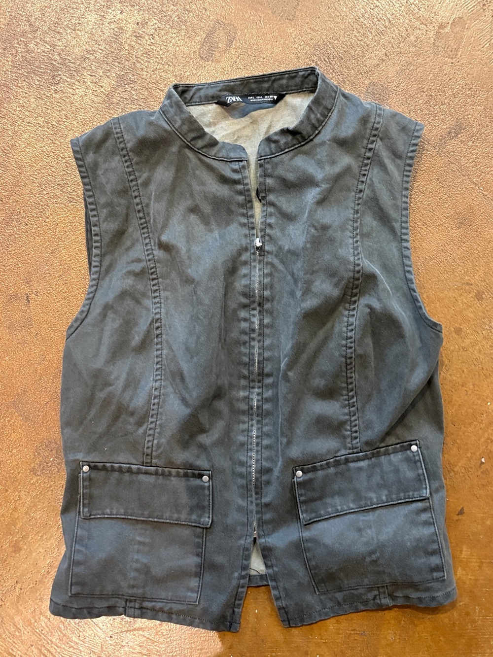 ZARA Green Utility/ Cargo Vest